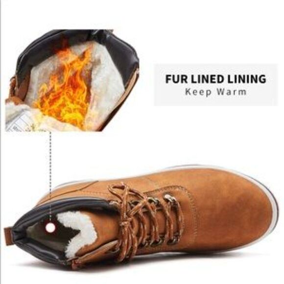 NEW Snow Boots Anti-Slip Hiking Boots Warm Fur lining - Picture 3 of 10